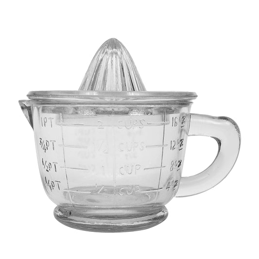 Pressed Glass Juicer with Measuring Cup