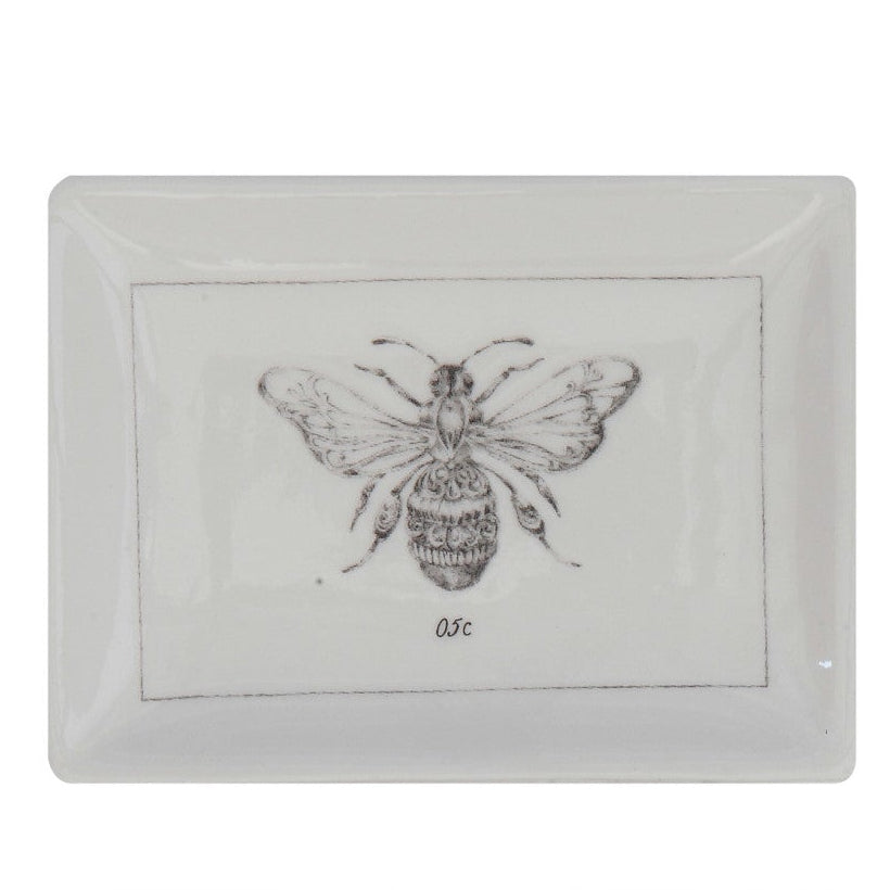 Ceramic Trinket Dish with Garden Insect, 4 Styles