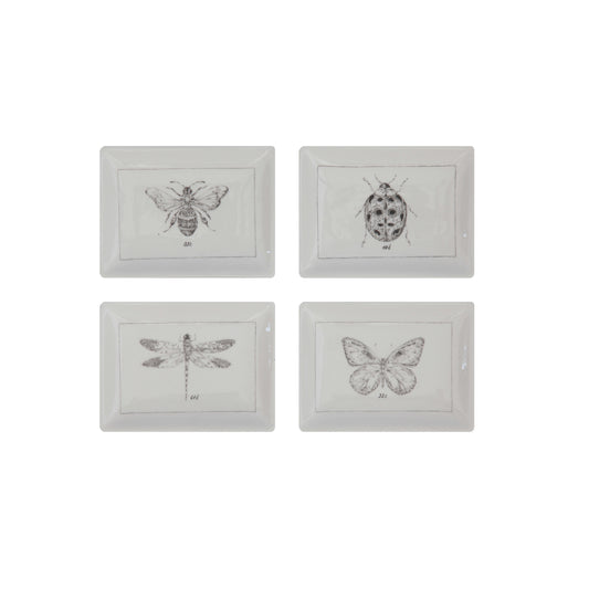 Ceramic Trinket Dish with Garden Insect, 4 Styles