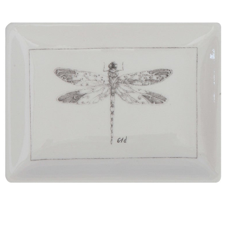 Ceramic Trinket Dish with Garden Insect, 4 Styles