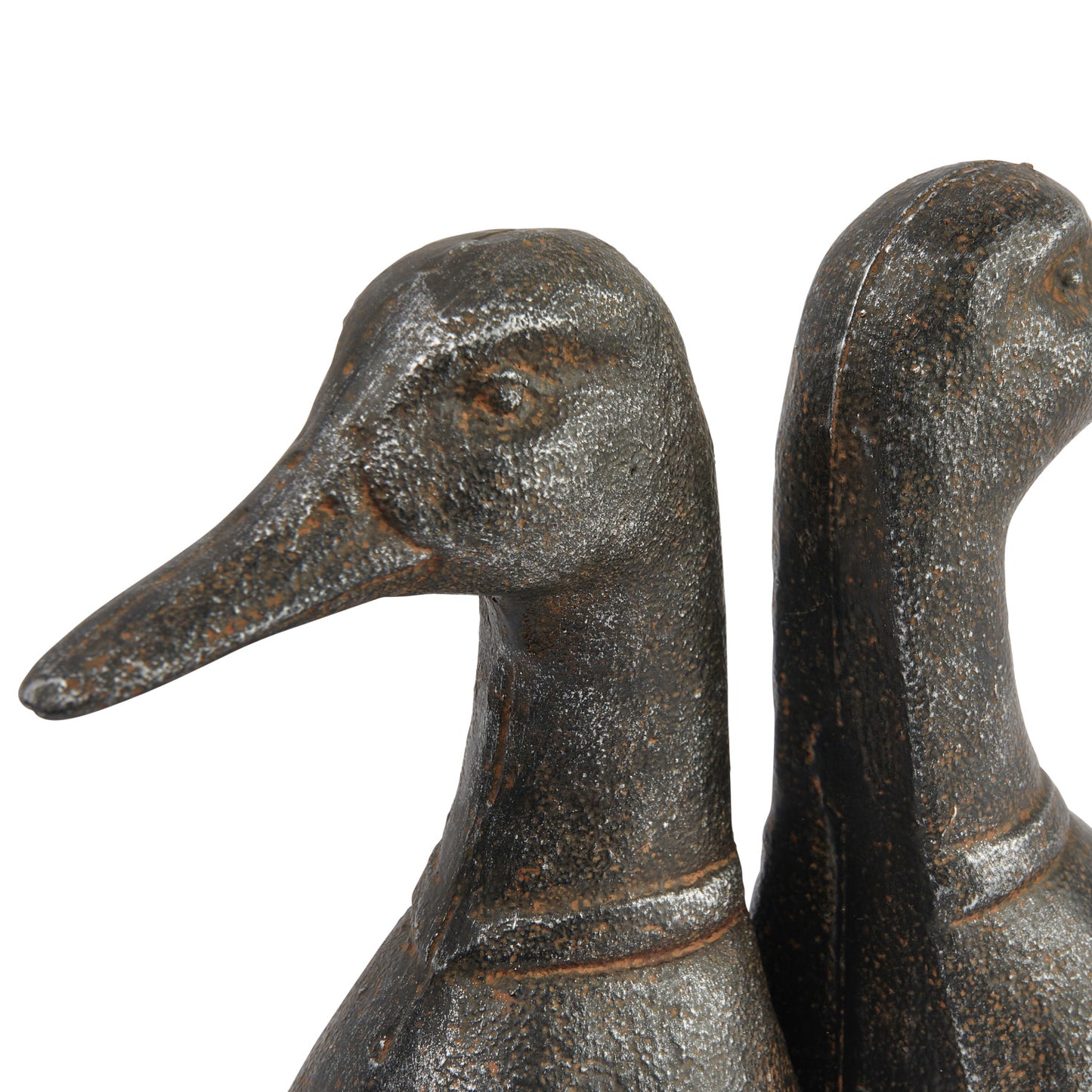 Cast Iron Duck Head Bookends, Set of 2