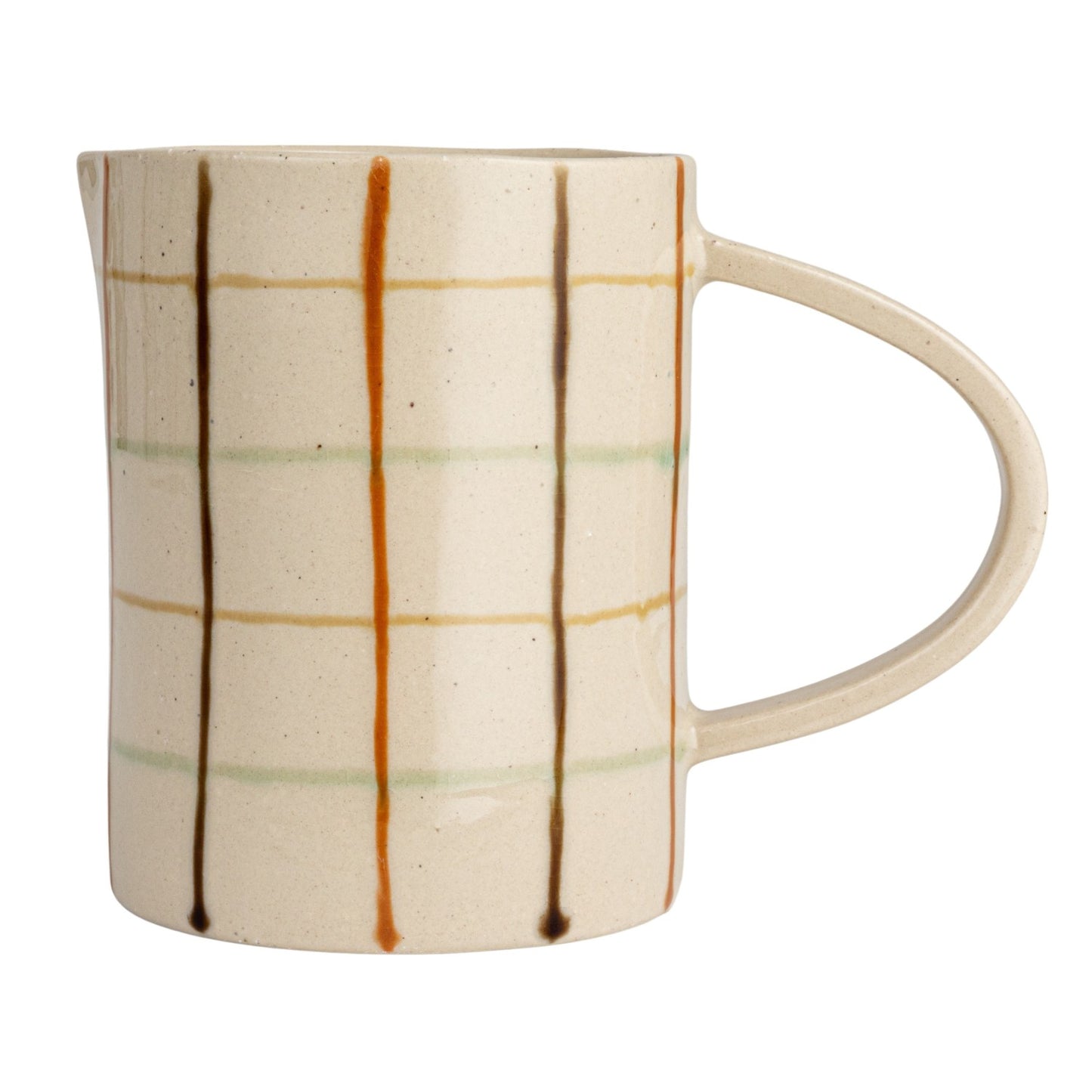Hand-Painted Stoneware Pitcher