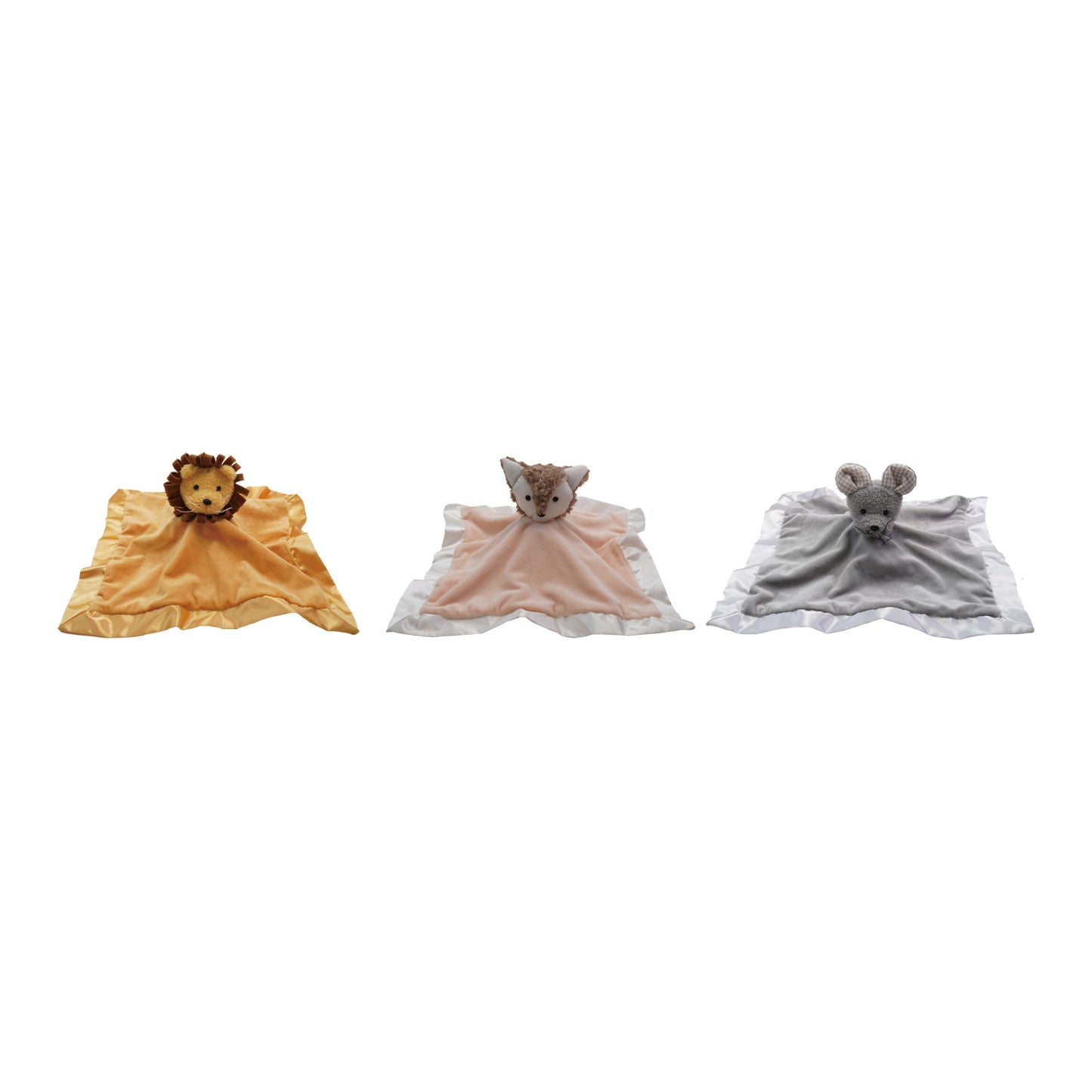 Plush 2-in-1 Peek-A-Boo Snuggle Toy with Satin Trim, 3 Styles