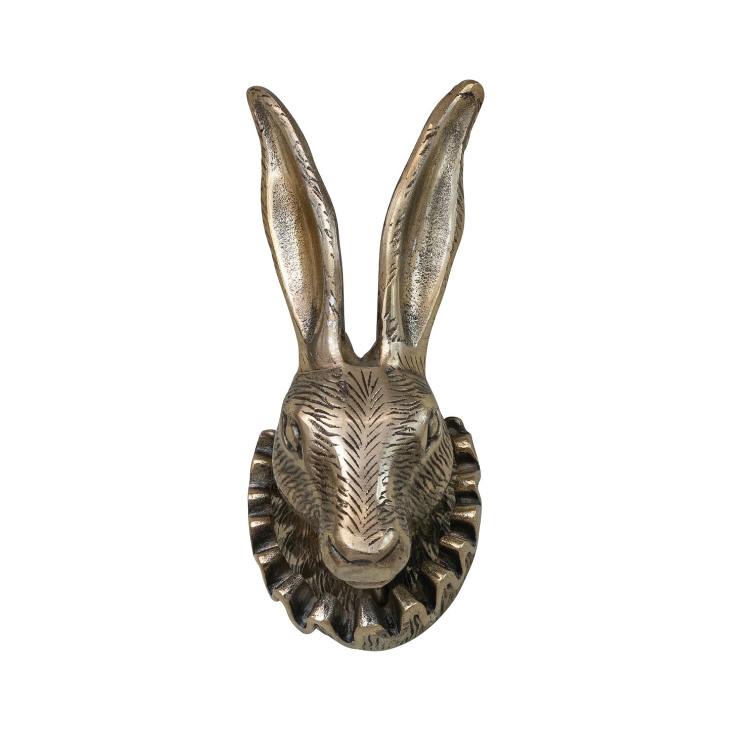 Rabbit Head with Ruff Collar Wall Décor