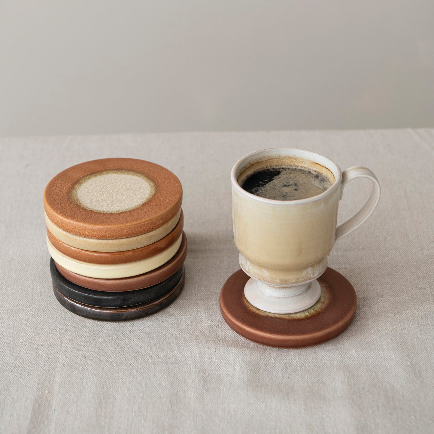 Stoneware Crackle Glaze Coaster