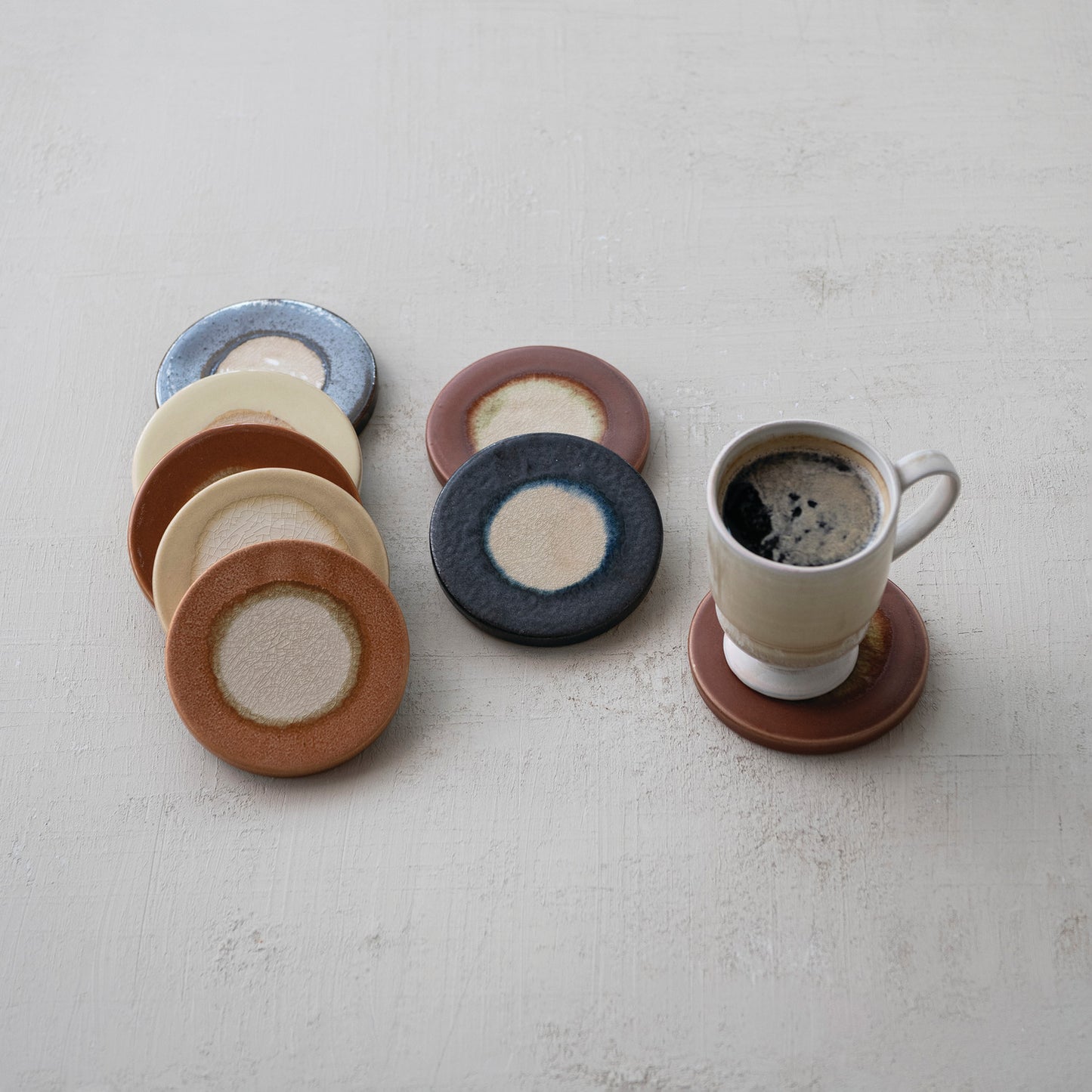 Stoneware Crackle Glaze Coaster