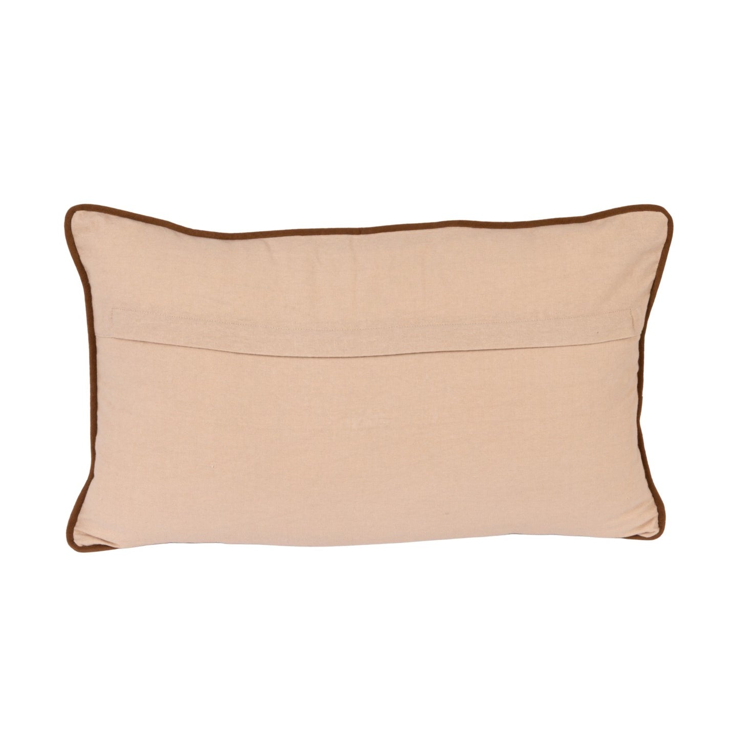 Lumbar Pillow with Faux Suede & Cotton Back