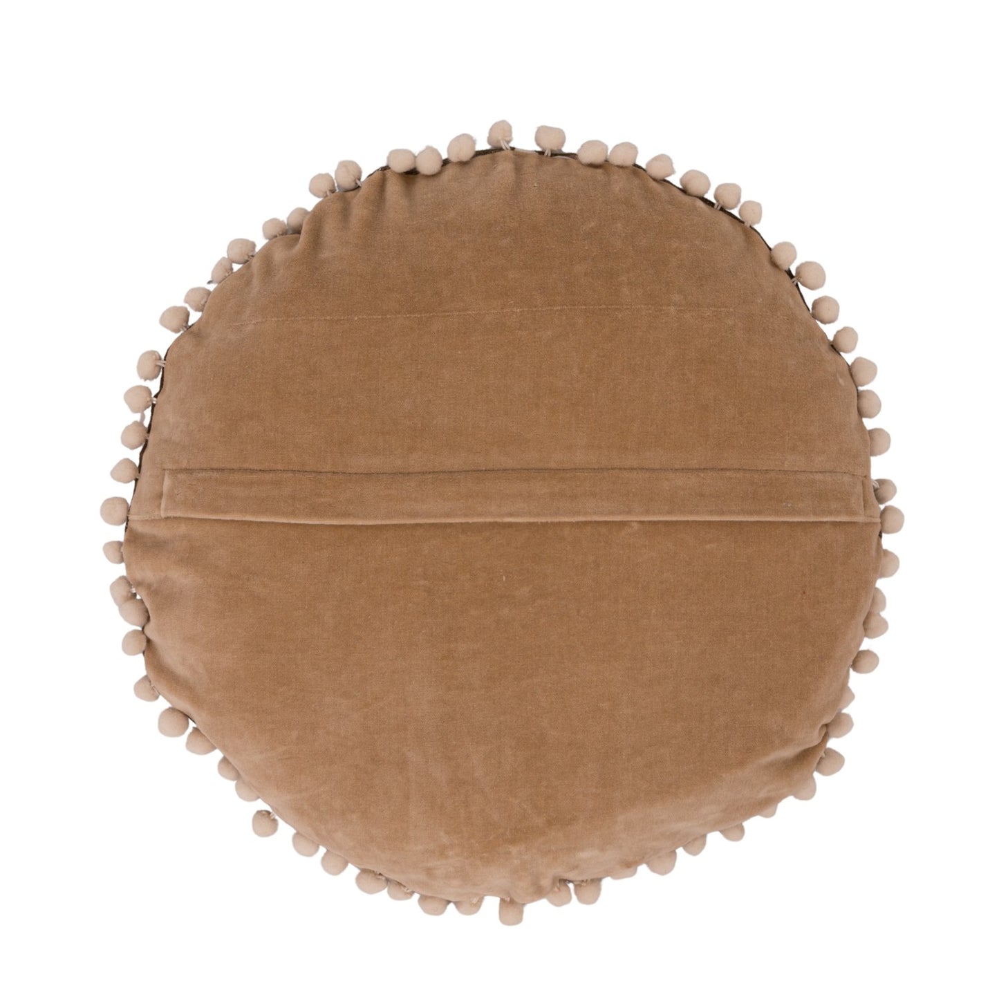 Round Woven Cotton Rabbit Accent Pillow