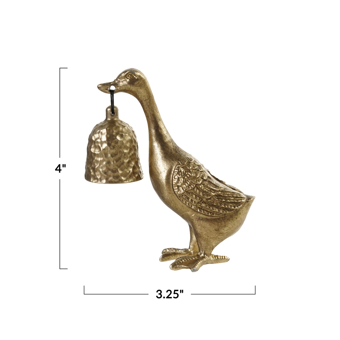 Antique Gold Pewter Duck Candle Snuffer