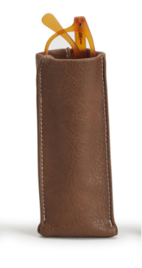 Faux Leather Standing Eyeglass Holder