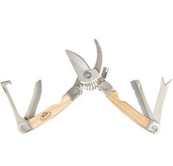 Garden Multitool, Stainless Steel & Wood