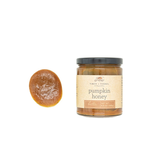 Jar of Pumpkin Honey Butter with real pumpkin, honey, and spices, ideal for autumn breakfasts, seasonal desserts, and holiday treats.