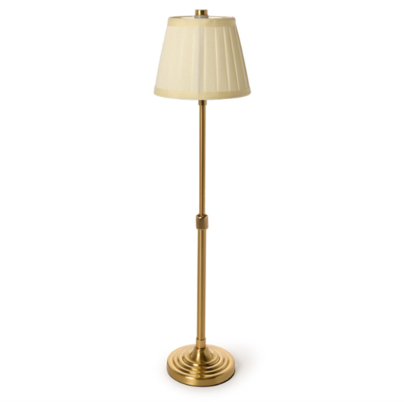 LED Portable Cordless Adjustable Table Lamp with Pleated Fabric Lamp Shade