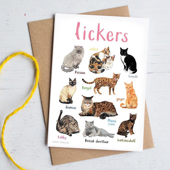 Lickers Greeting Card - Sarah Edmonds Art