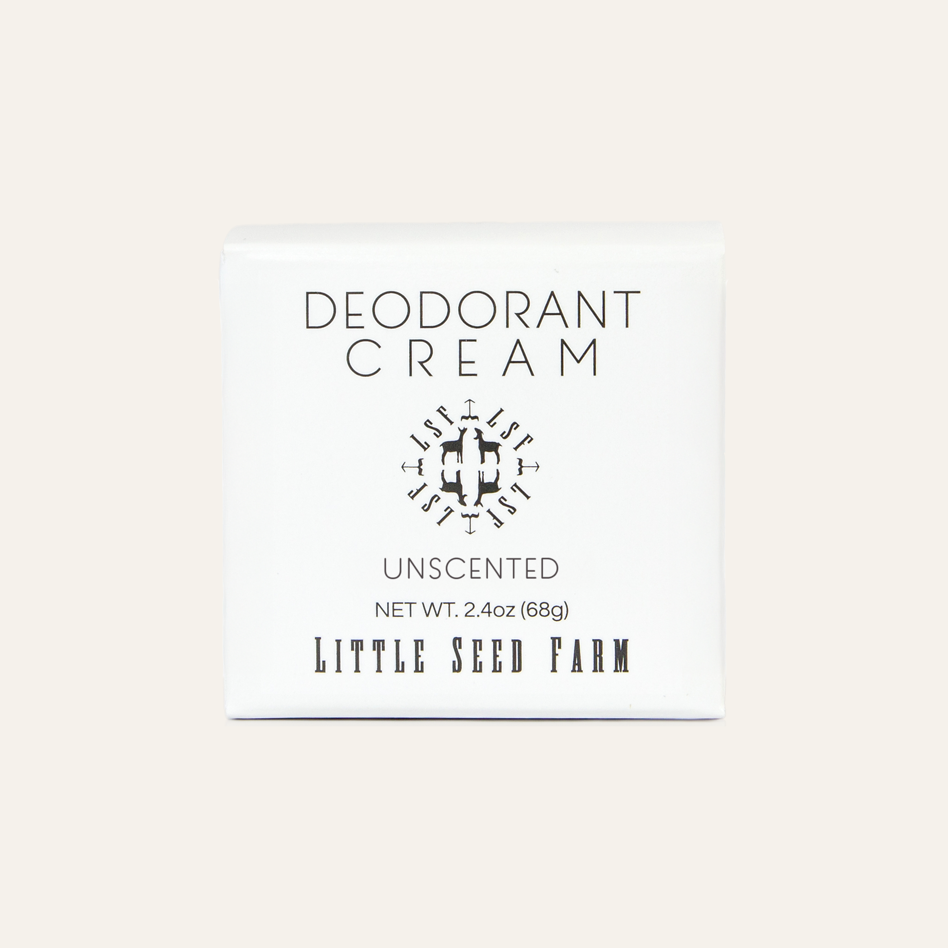 Little Seed Farm All-Natural Deodorant Cream in glass jar—aluminum-free, baking soda-free, and made with organic ingredients for lasting freshness.