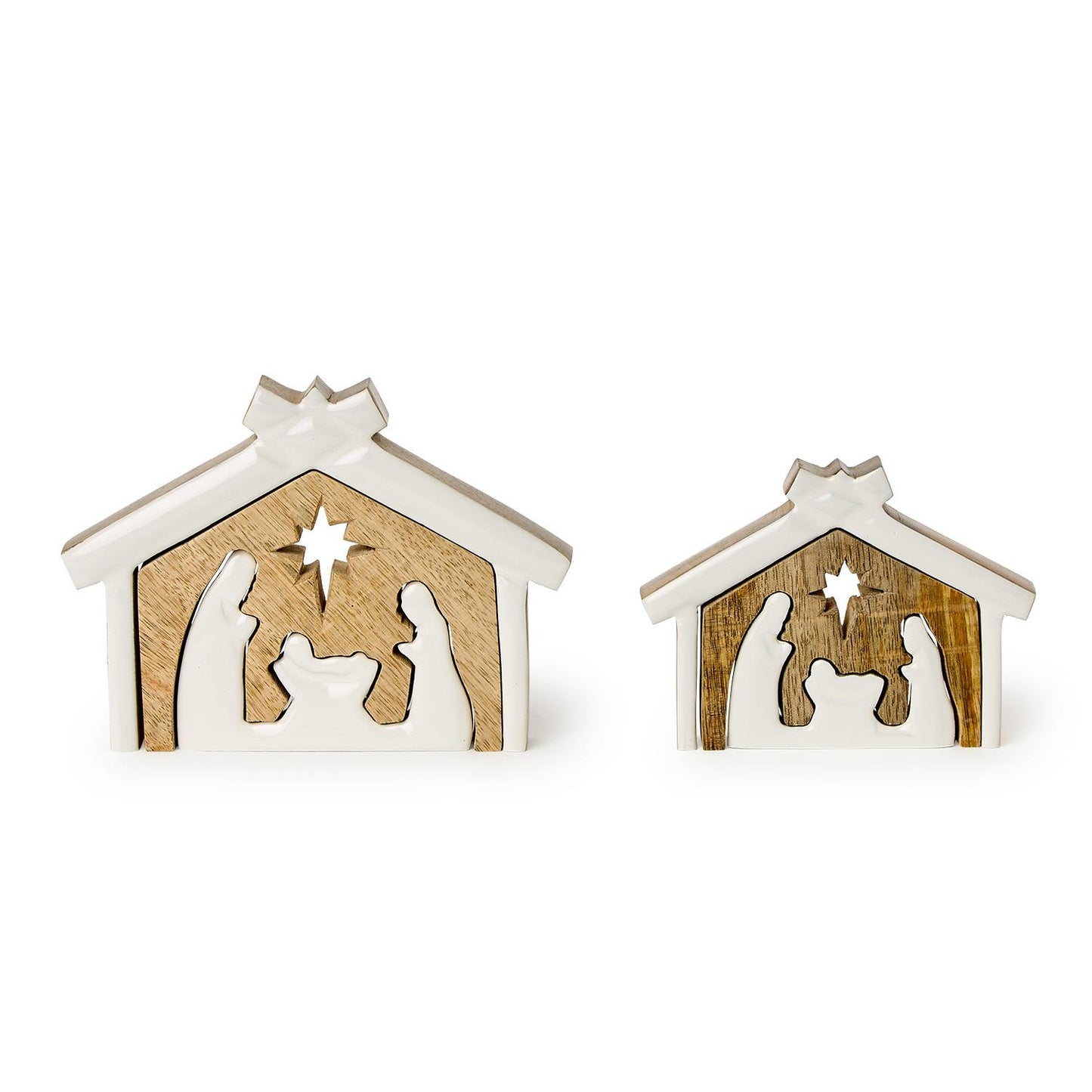 Hand-Crafted Wooden Nativity