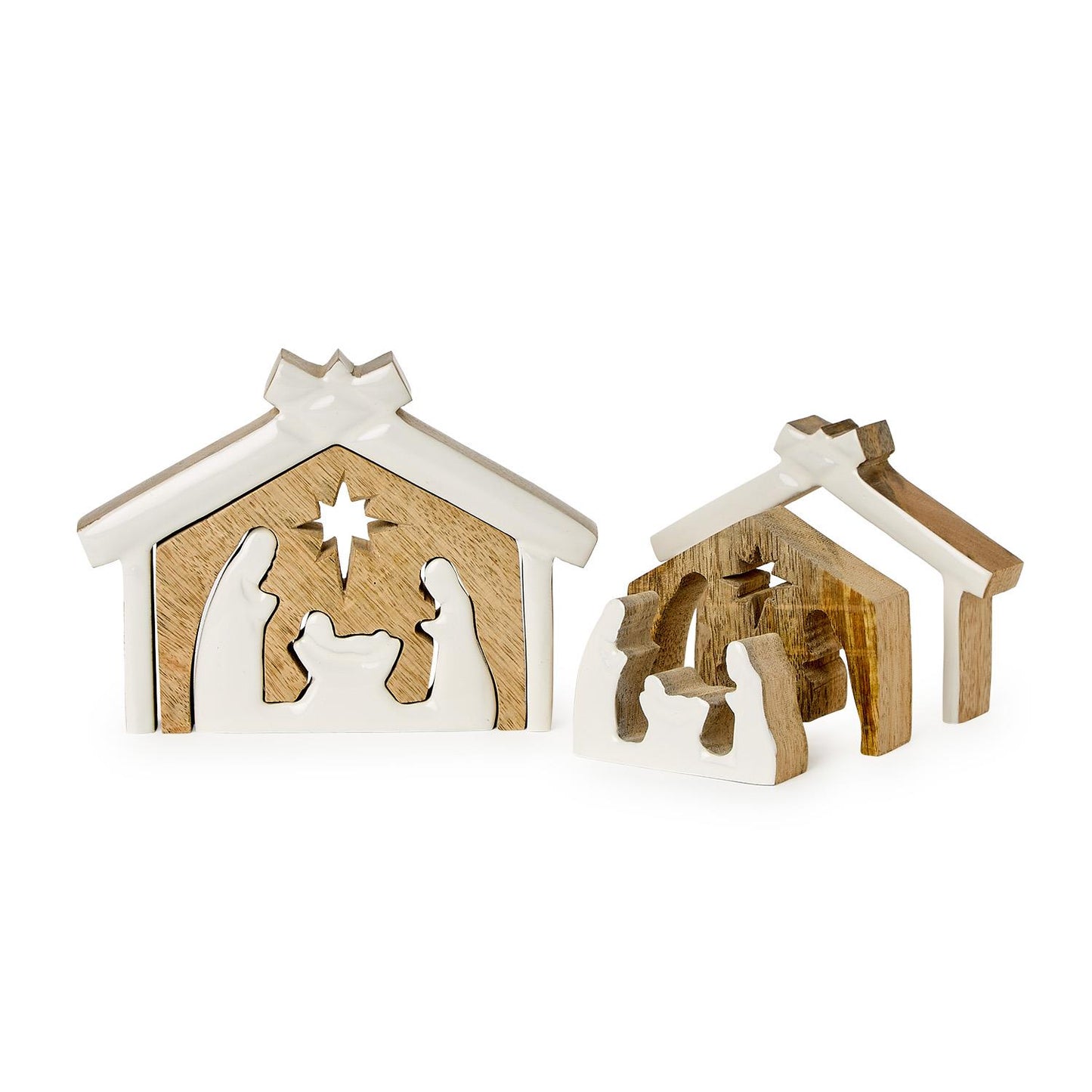 Hand-Crafted Wooden Nativity