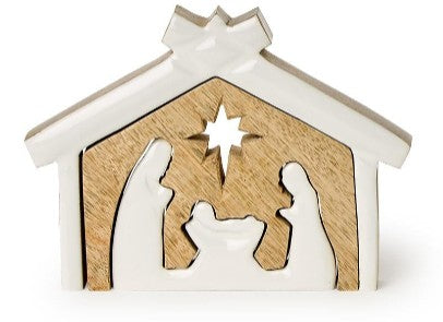 Hand-Crafted Wooden Nativity