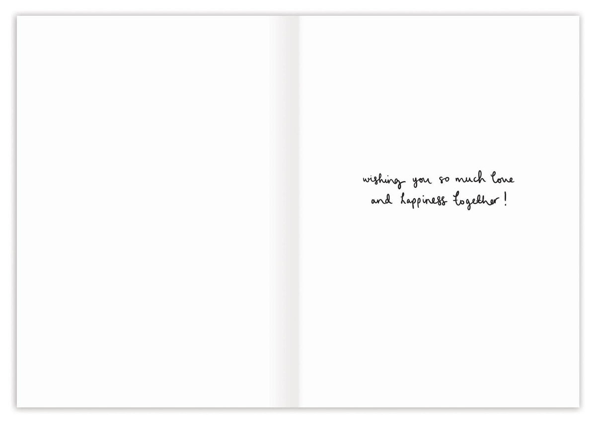 Open book with a message on a white background