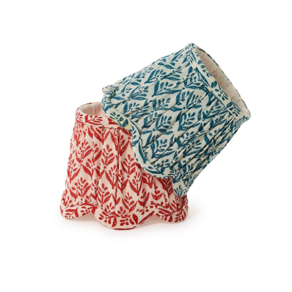 Scalloped Floral Fabric Lampshade