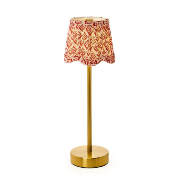 Scalloped Floral Fabric Lampshade
