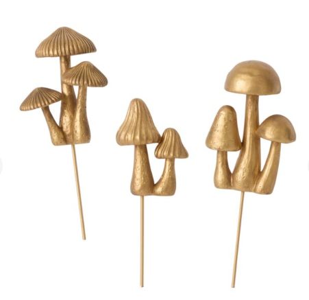 Troop Mushroom Plant Sticks, Asst.