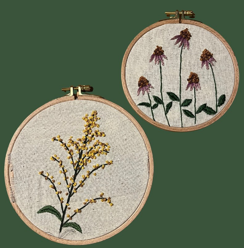 Beginner's Hand Embroidery Class: Native Plants - 11/8 @ 11a