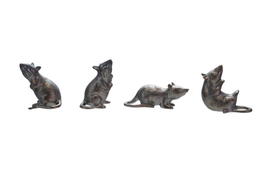 Stoneware Rat, Reactive Metallic Glaze