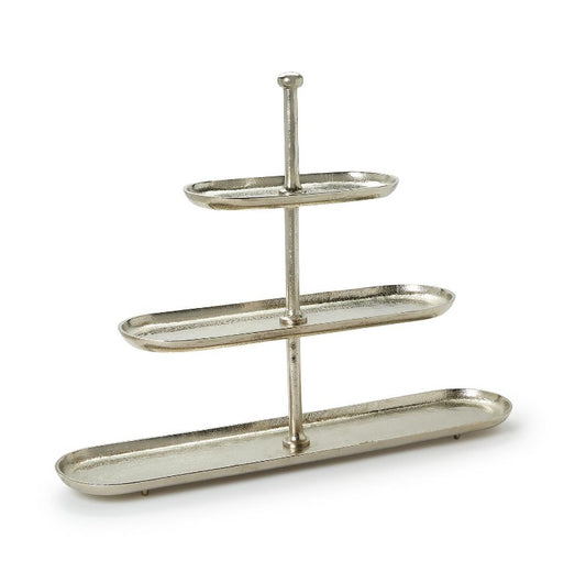 Silver Etagere 3-Tier Server