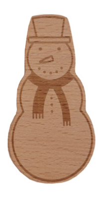 Laser Etched Beech Wood & Sisal Holiday Shaped Dish Brush