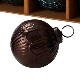 Angelica Glass Christmas Ornaments