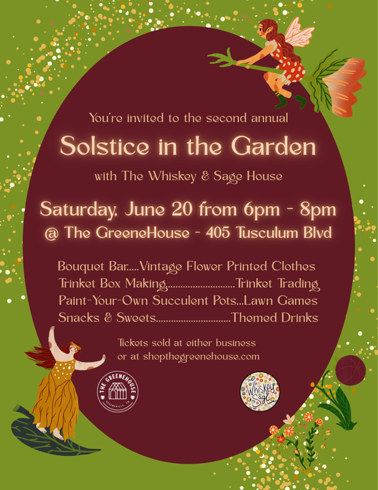 Solstice in the Garden - June 20 from 6p-8p