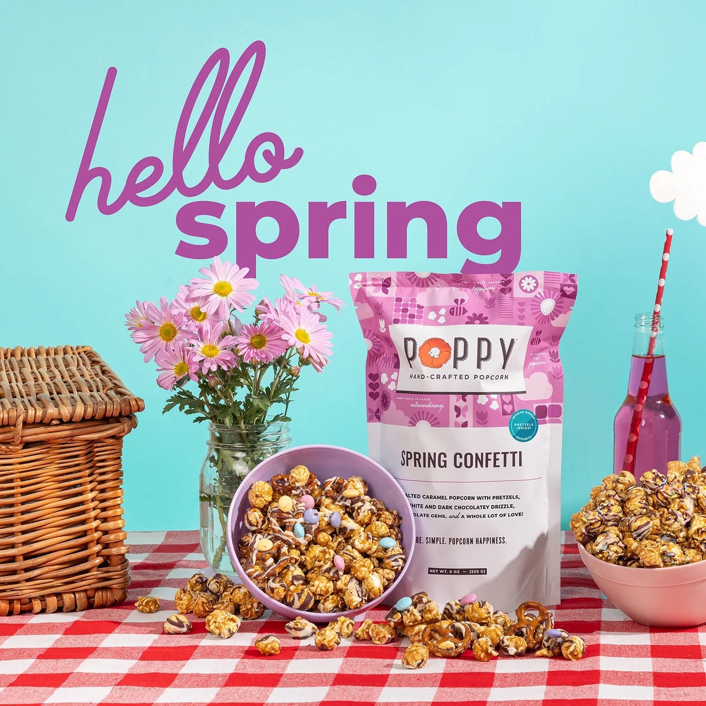 Poppy Popcorn - Spring Confetti Market Bag  9oz