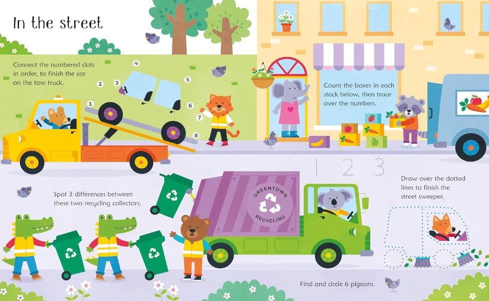 Wipe Clean Trucks and Diggers Activities