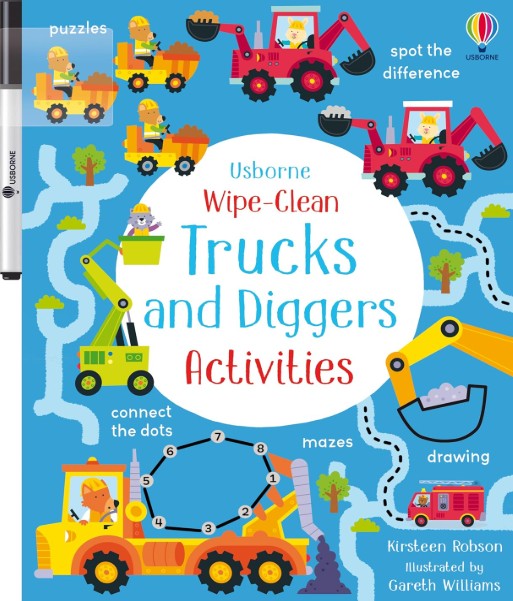 Wipe Clean Trucks and Diggers Activities