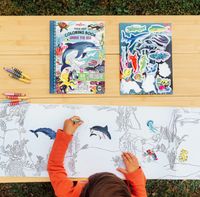Eeboo Fold-Out Coloring Book