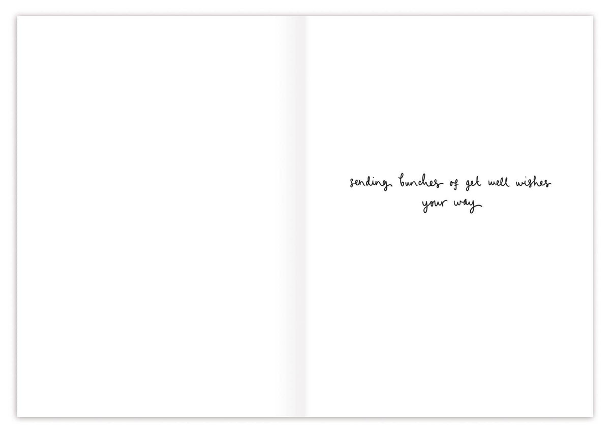 Open book with a single line of text on a white background