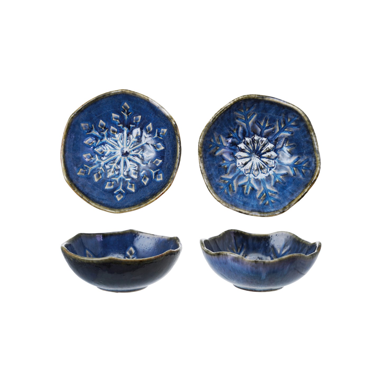 Winter Snowflake Stoneware  Bowl