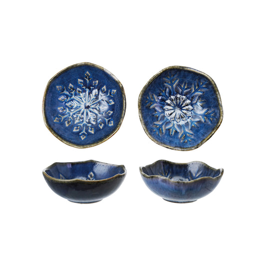 Winter Snowflake Stoneware  Bowl