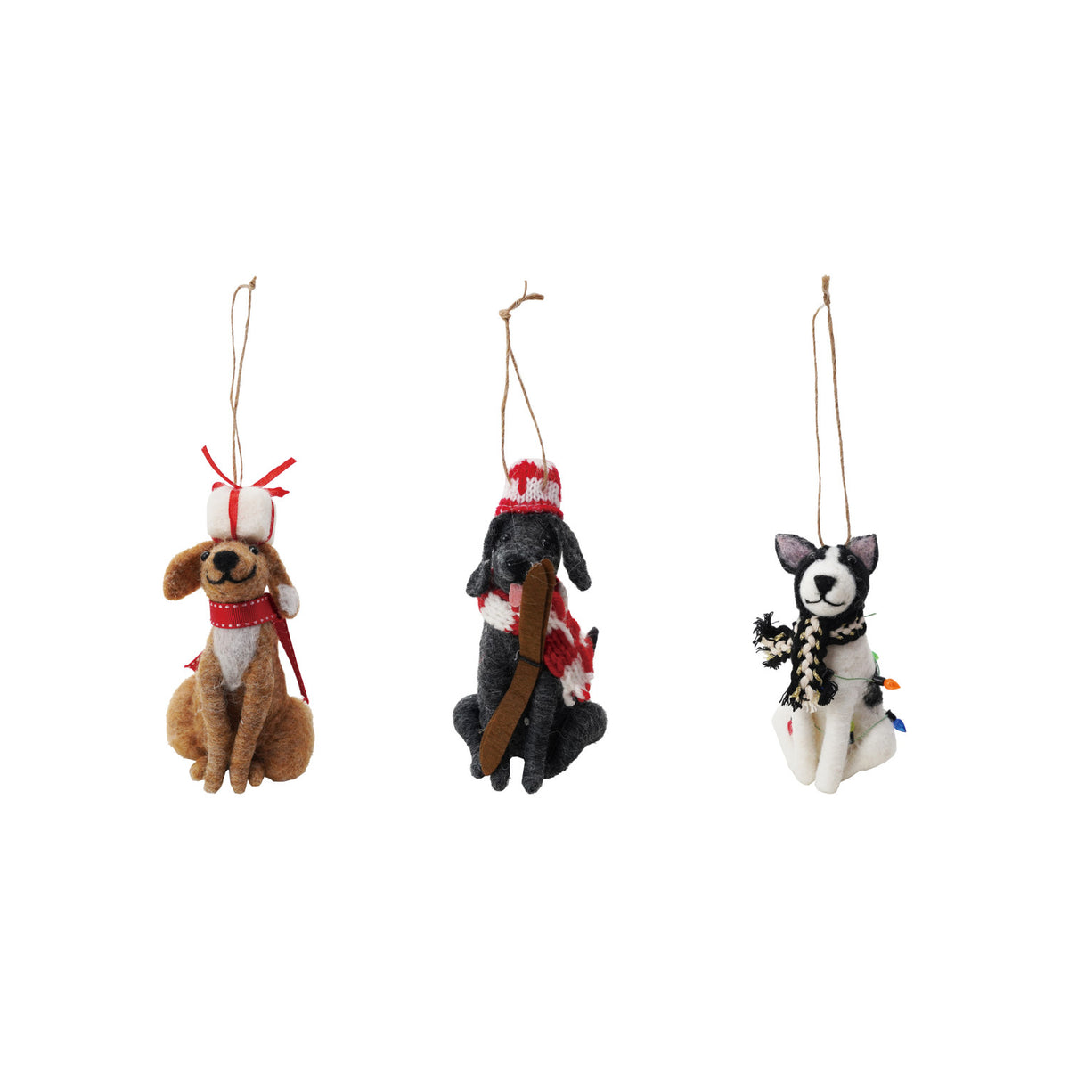 Wool Felt Dog Ornament