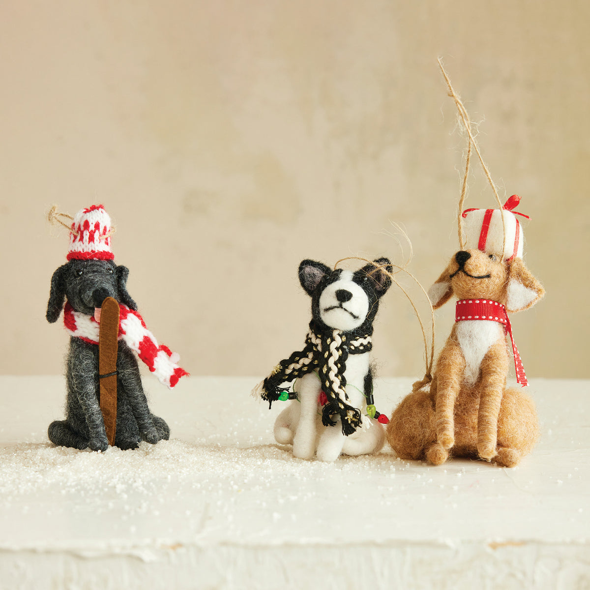 Wool Felt Dog Ornament