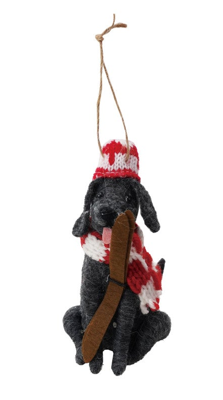 Wool Felt Dog Ornament