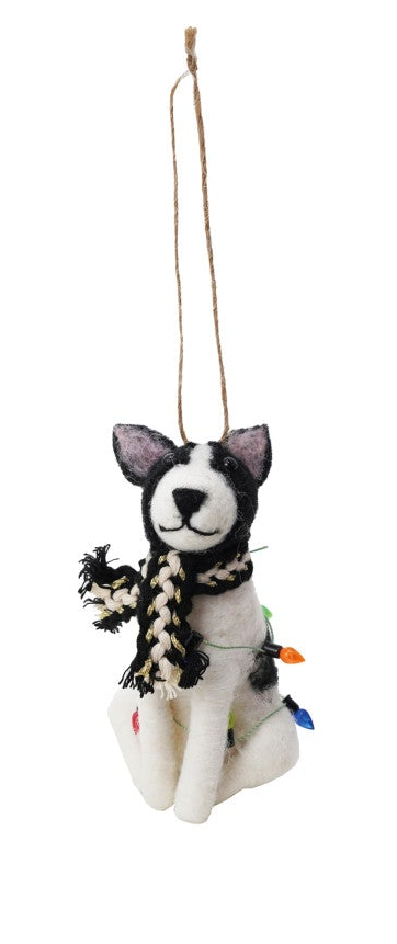 Wool Felt Dog Ornament