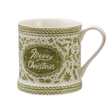 Stoneware Mug with Holiday Design & Saying, 4 Styles