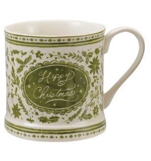 Stoneware Mug with Holiday Design & Saying, 4 Styles