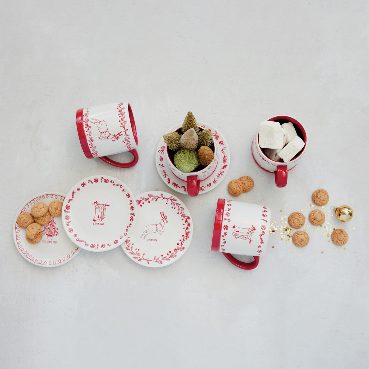 Stoneware Mug with Holiday Design