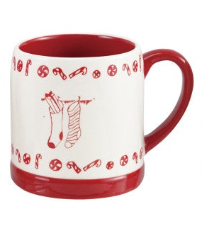 Stoneware Mug with Holiday Design