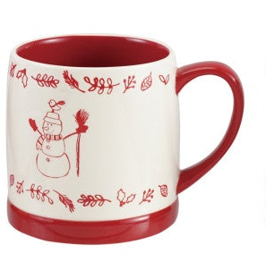Stoneware Mug with Holiday Design