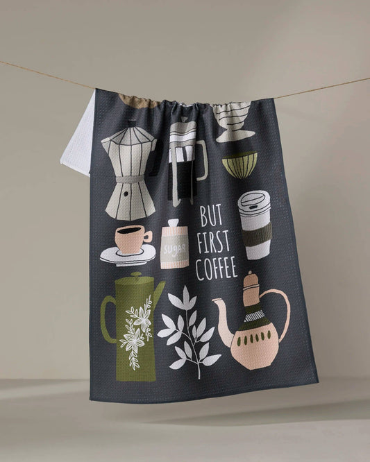 But First, Coffee Tea Towel