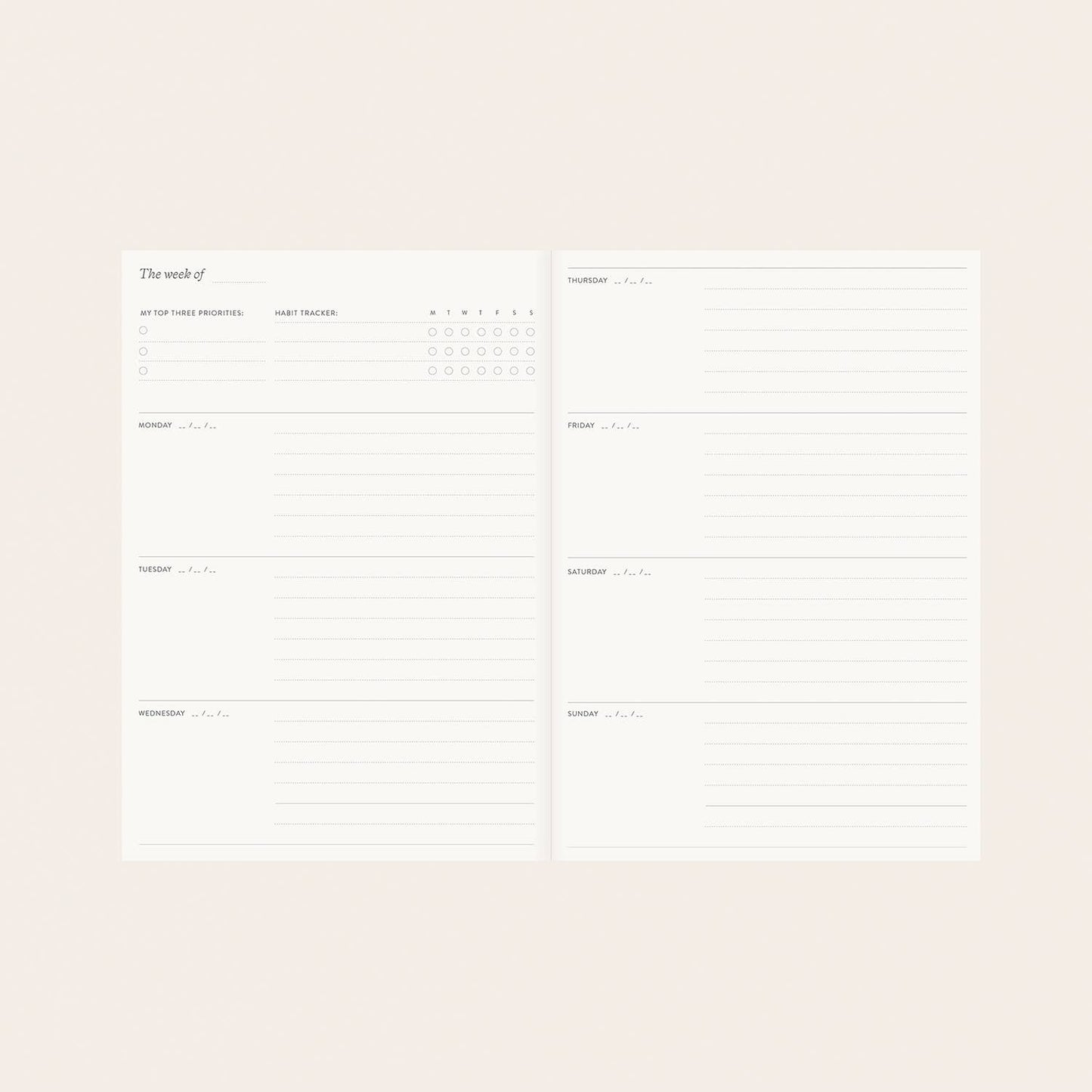 Herbarium Linen-Bound Undated Planner